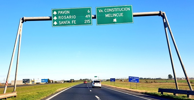 Cartel ruta Buenos Aires Rosario - viaje compartido en Viatik 2026